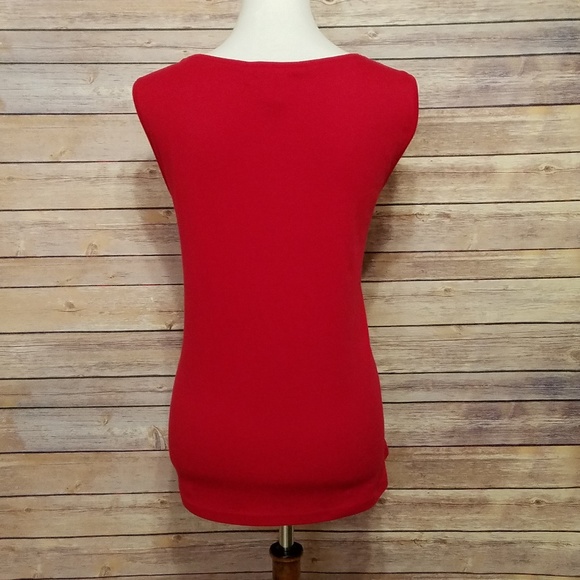 Karen Scott Red sleeveless top size XL - Picture 2 of 8
